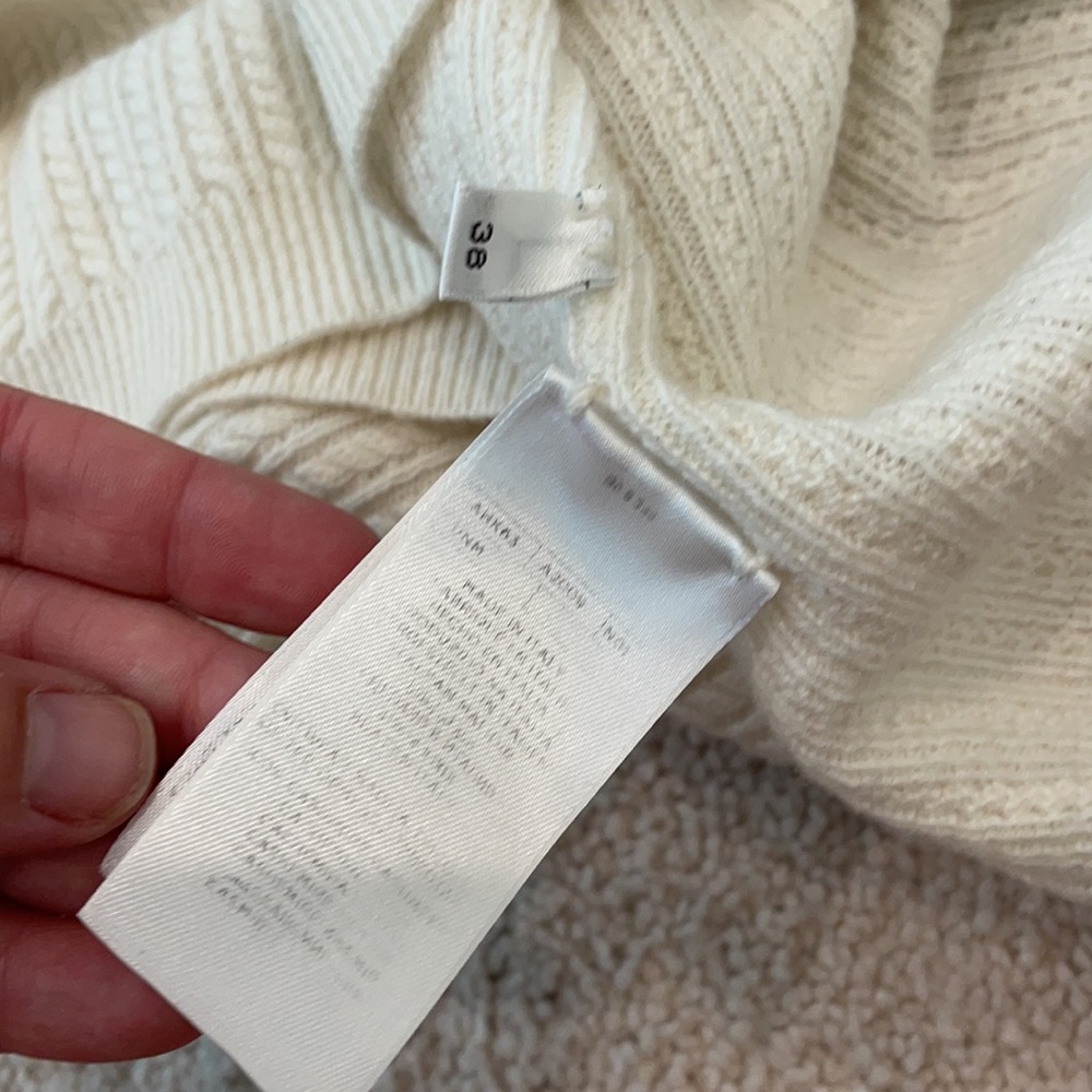 Angnona 100% Cashmere Ivory turtleneck US 2/4 - Picture 4 of 6